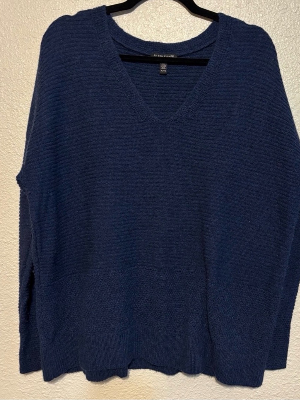 Eileen Fisher Navy V-Neck Sweater